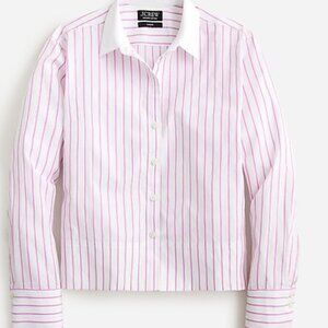 NWT J. Crew Cropped garçon shirt size 8 Pink and White